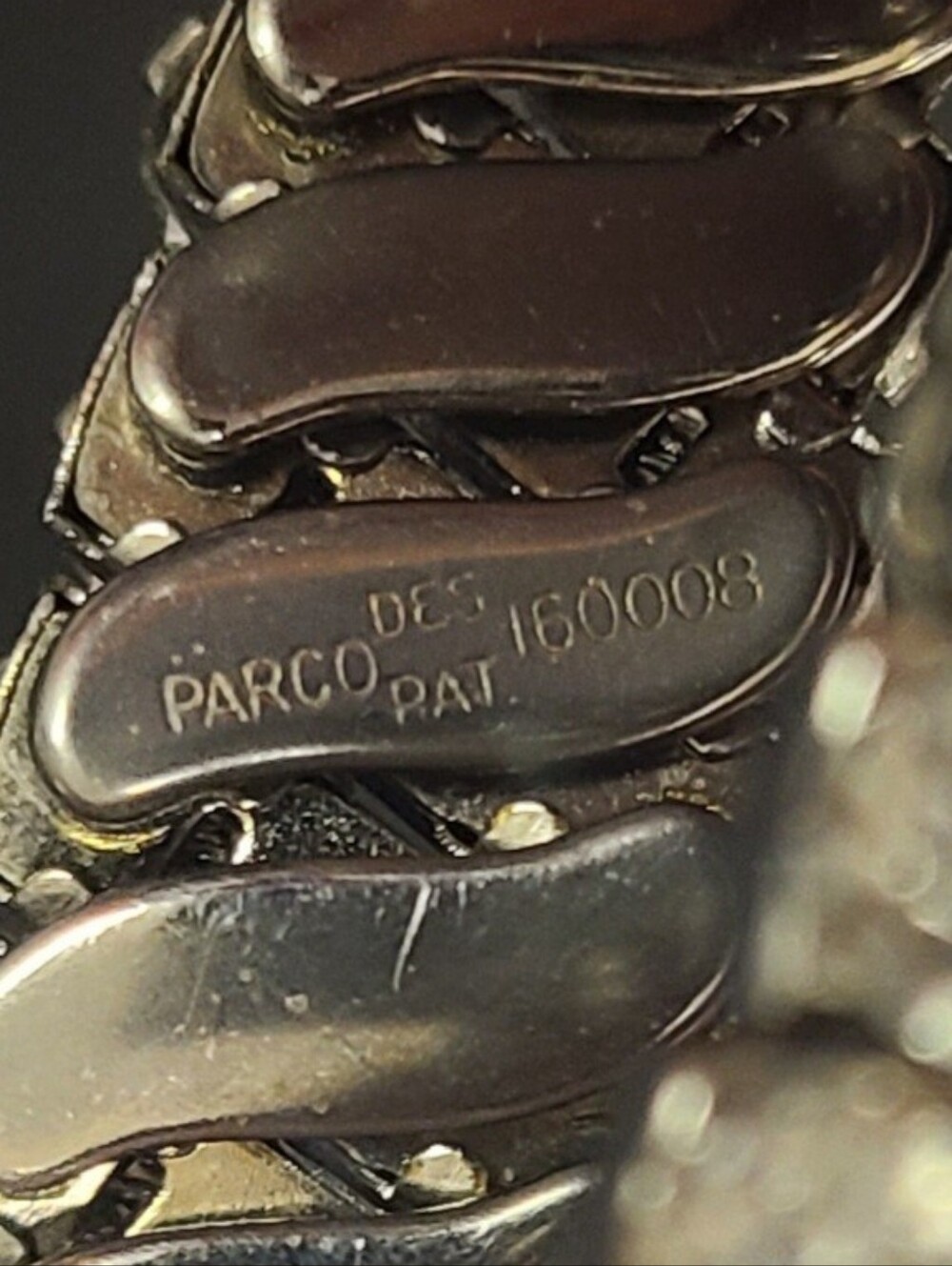 Parco Signed Vintage Three Row Rhinestone Stretch Bracelet - Picture 8 of 8